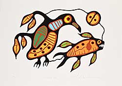 #1248 ~ Bedwash - Loon Catching Fish  #53/110