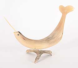#1304 ~ Kuptana - Untitled - Swimming Narwhal