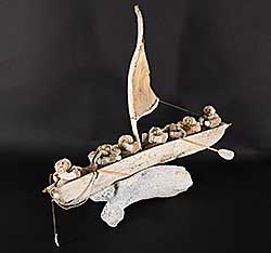 #1390 ~ School - Untitled - Seven Voyagers on Boat