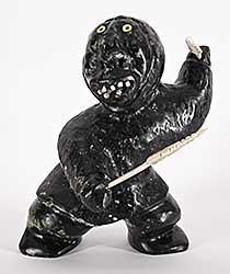 #1395 ~ School - Untitled - Inuit Warrior with Spears