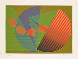 #1502 ~ Aguero - Untitled - Orange Sphere  #183/200