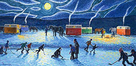 #138 ~ Brownridge - Shinny and Shooting Fish - Cochin, SK 1942