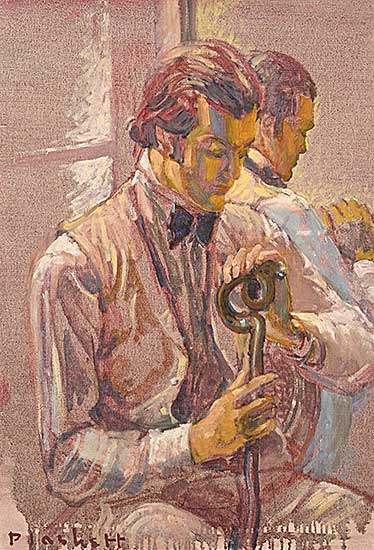 #457 ~ Plaskett - Model With Cane In Form Of Snake