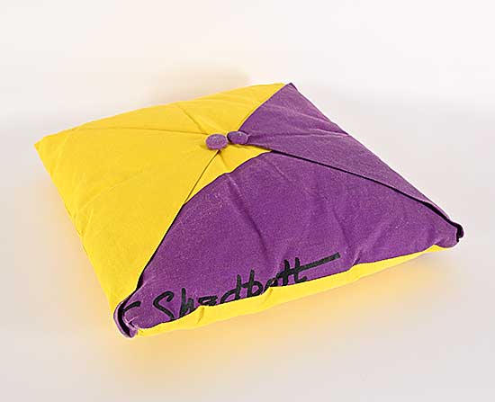#515 ~ Shadbolt - Untitled - Purple and Yellow Cushion