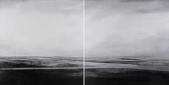 #566 ~ Witvliet - Untitled - Grey Plains [Diptych]
