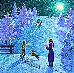 #137 ~ Brownridge - Untitled - Night Sledding
