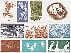 #332 ~ Kerr - Illingworth Kerr - 10 Block Prints Folio Two  #A.P.