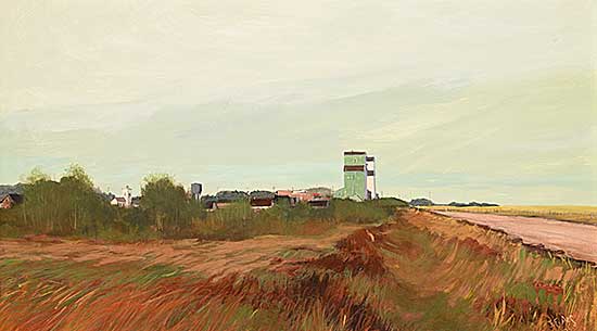 #2001 ~ Acs - Untitled - Grain Elevator on a Windy Day