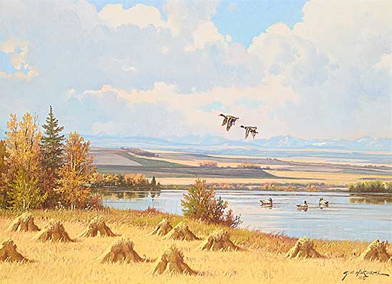 #2137 ~ Horvath - Untitled - Ducks Taking Flight