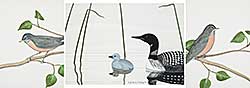 #2218 ~ Martinez - 'Yvonne's Plumage' Bird Watercolours [Triptych]