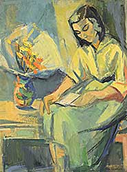 #2318 ~ Robertson - Untitled - Lady Reading