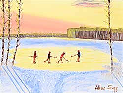 #2329 ~ Sapp - Untitled - Hockey on the Pond