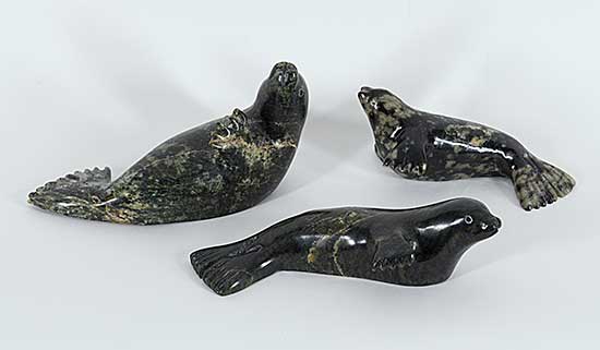 #1036 ~ Ashoona - Three Small Seals