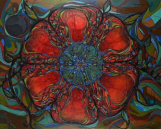 #1084 ~ Goulet - Untitled - Night Flower