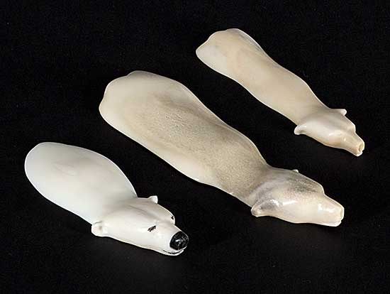 #1119 ~ Kadloo - Untitled - Swimming Polar Bears