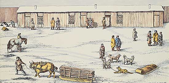 #1357 ~ Standing Alone - Interior - Old Fort Calgary, 1879  #8/99