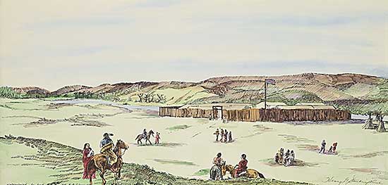 #1358 ~ Standing Alone - Old Fort Calgary, 1875  #4/99