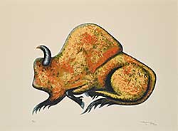 #1048 ~ Chee Chee - Untitled - Bison  #36/75