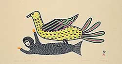 #1255 ~ Qinnuayuak - Sedna with Spotted Bird  #6/50