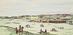 #1358 ~ Standing Alone - Old Fort Calgary, 1875  #4/99