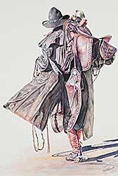 #2030 ~ Bennett - Untitled - Cowboy Walking Away