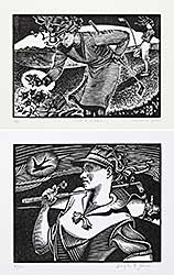 #1205 ~ Jones - Just a Moment  #22/150 & Untitled - Lady Golfer  #49/150