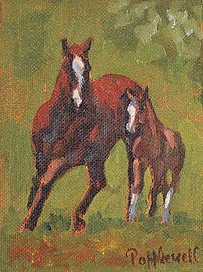 #1308 ~ Popplewell - Untitled - Mare and Colt