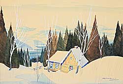 #1287 ~ Norwell - Untitled - Winter Cabin