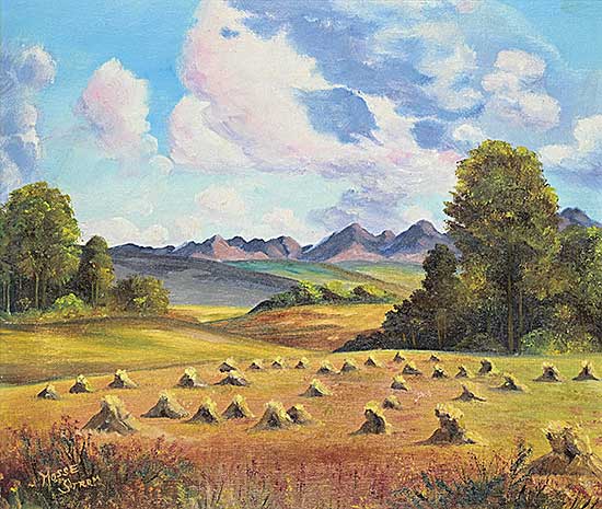 #1374 ~ Strom - Untitled - Stooks in the Foothills