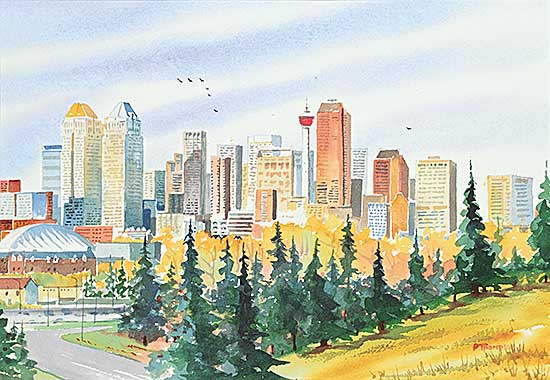 #1379 ~ Thompson - Untitled - Calgary Cityscape