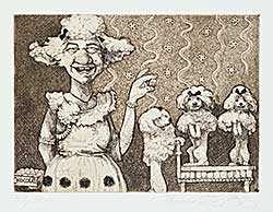 #1038 ~ Bragg - Untitled - Lady and Poodles  #39/300