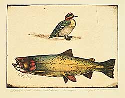 #1071 ~ Cowin - Cutthroat and Duck [Western Trout Series]  #5/15 [Unique]