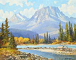 #1074 ~ Crockford - Barrier Mountain and Kananaskis River, Seebe, Alberta