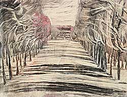 #1254 ~ Plaskett - Untitled - Treed Laneway