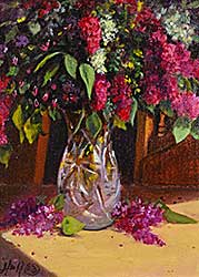 #1313 ~ Staseson - Still Life with Lilacs and Crystal Vase
