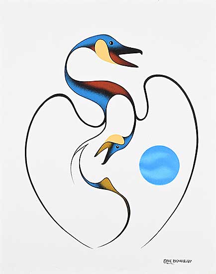 #1136 ~ Bignell - Untitled - Two Birds