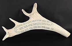 #1102 ~ Aklavit - Untitled - Scrimshaw Cribbage Board