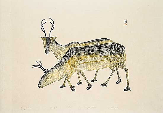 #1280 ~ Pootoogook - Young Caribou  #25/50