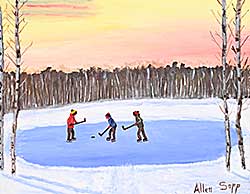 #1303 ~ Sapp - Untitled - Hockey at Sunset