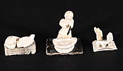 #1364 ~ School - Group of Three Mini Carvings