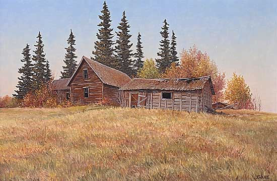 #1537 ~ Haire - A Summer Past - Along the Rolly View Road Central Alta.