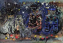 #106 ~ Mitchell - Untitled - Group of Cats