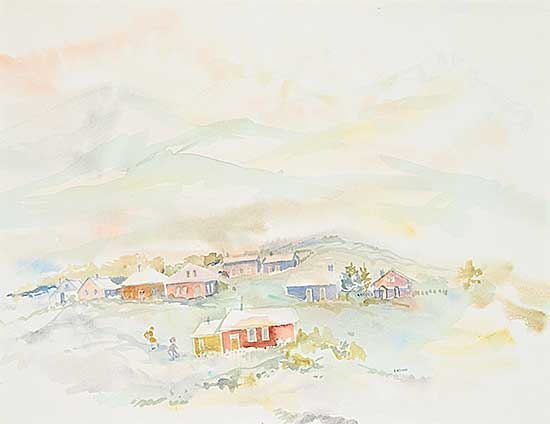 #566 ~ Mitchell - Untitled - Village in the Hills