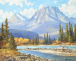 #528 ~ Crockford - Barrier Mountain and Kananaskis River, Seebe, Alberta