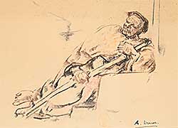 #560 ~ Lismer - Untitled - Man Resting