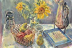 #2281 ~ Rigaux - Untitled - Still Life with Sunflowers