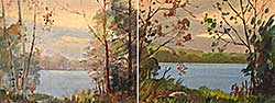 #2370 ~ Weisman - Two Paintings of Forest Lakes