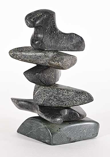 #1020 ~ Arluk - Untitled - Inukshuk Bird Tower