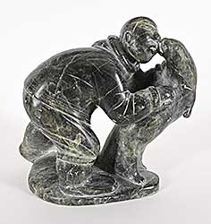 #1171 ~ Qumuluk - Untitled - Man Kissing Walrus