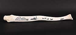 #1223 ~ School - Untitled - Oosik Scrimshaw of Inuit Life